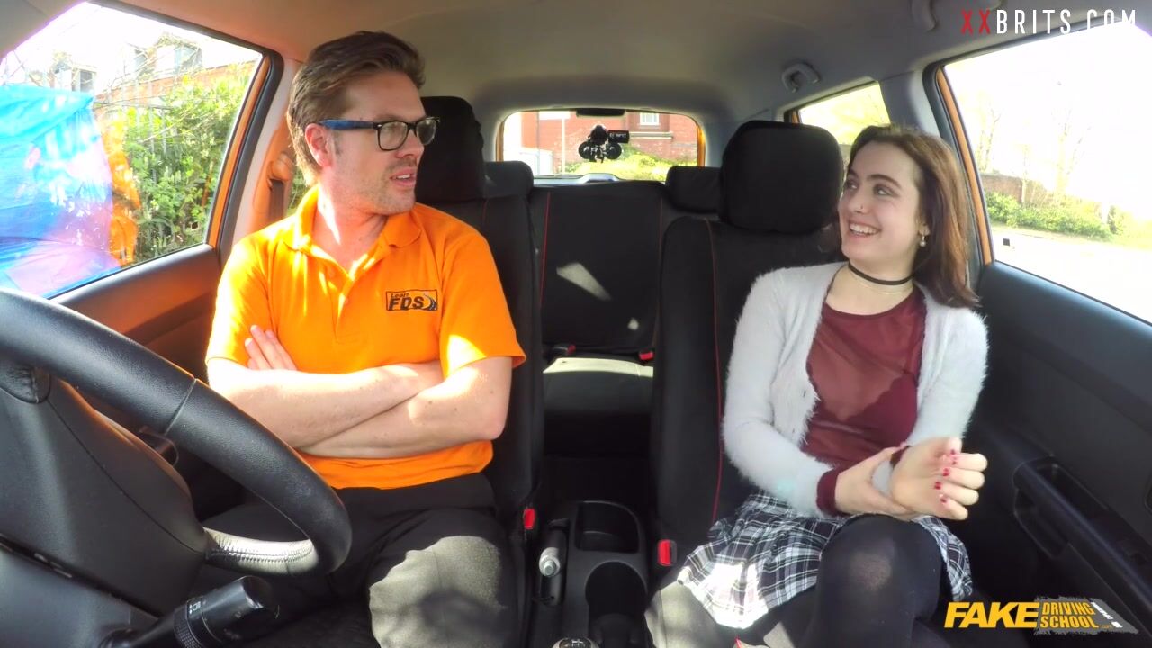 Naughty British Teen Lola Rae Deep Throats Her Driving Instructor