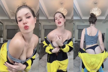 Amanda Cerny Nude Striptease Nipple Slip Video Leaked
